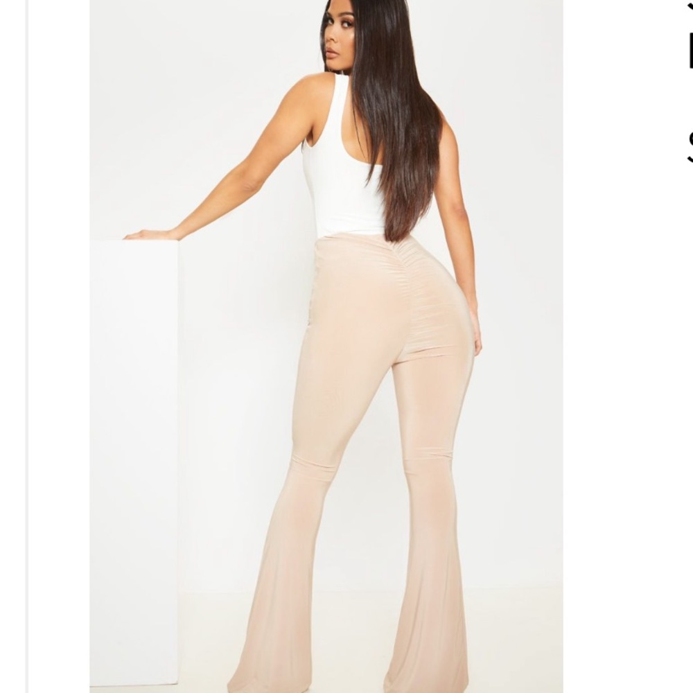 Stone Flare Ruched Bum Slinky Pants